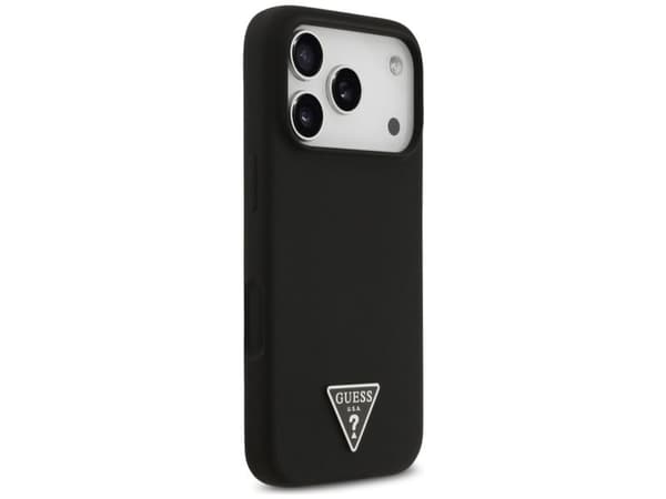 Guess silikone trekant logo MagSafe-skydd till iPhone 17 Pro Max - sort