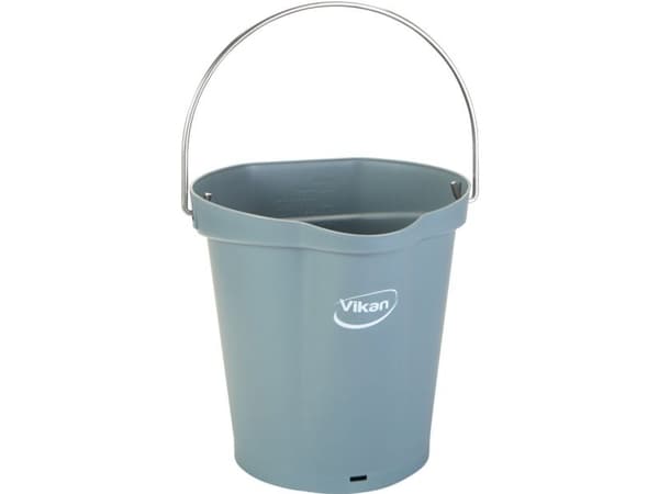 Matbøtte, Vikan, 6 l, grå, PP/rustfritt stål, med helletut