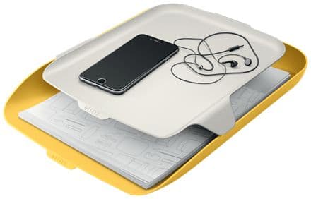 Brevbakke Leitz Cosy gul inkl. organizer - (4 sæt)