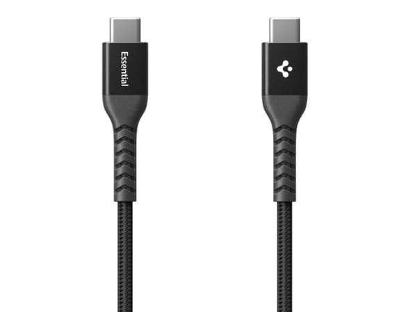 Spigen EB10010CCA Essential, 1 m, USB C, USB C, USB 2.0, 0,48 Gbit/s, Svart
