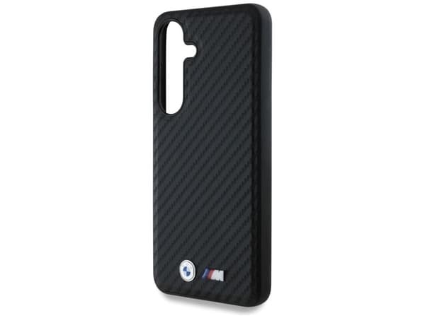 BMW Leather Carbon MagSafe Case for Samsung Galaxy S25 - Black