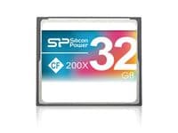Silicon Power 32GB Compact Flash 200X, 32 GB, CompactFlash, Harmaa