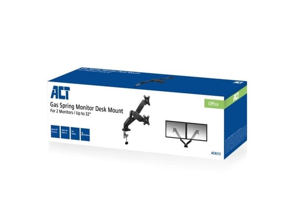 ACT dual desk mount gassfjäder 27"