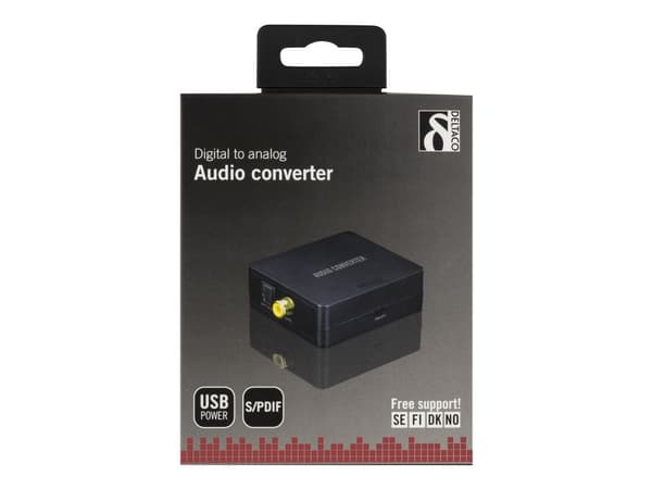 DELTACO DG-AN - SPDIF-til-analog-lydkonverter - svart
