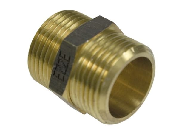 BRYSTNIPPEL 3/8" MESSING DZR