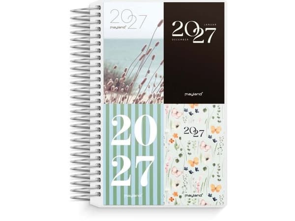 Mini dagkalender med 4 illustrationer i PP-plast 2027