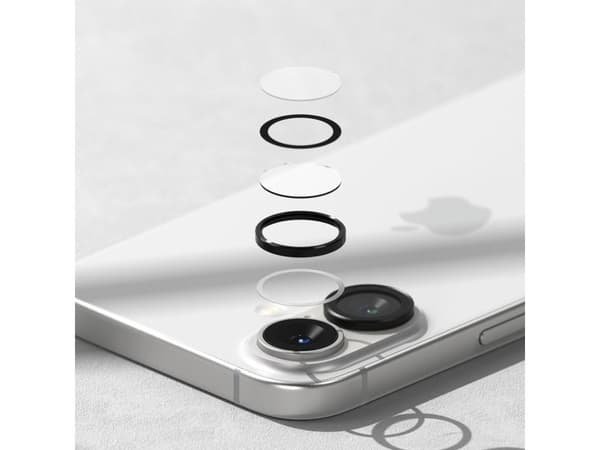 Ringke CAMERA FRAME PROTECTOR 2-PACK IPHONE 16 / 16 PLUS musta