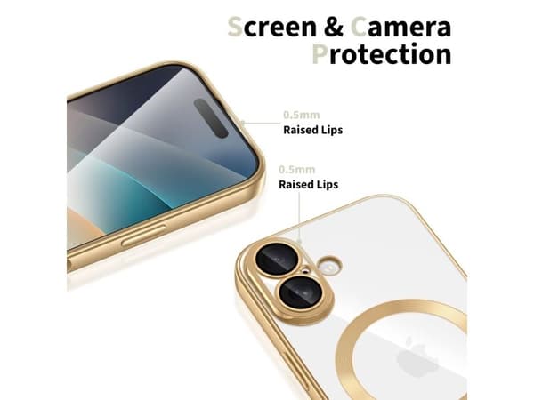 Tech-Protect MagFlex MagSafe Case for iPhone 17 - Transparent Gold