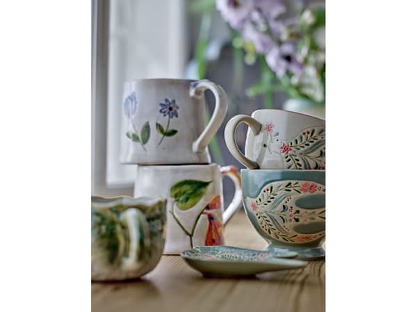 CREATIVE COLLECTION Rosalynde krus, Grønn, steingods