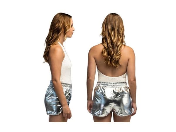 Silverfärgade Rave-hotpants