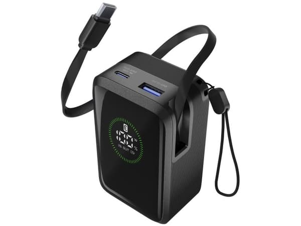 Cellularline PBROLL10000K, 10000 mAh, Musta