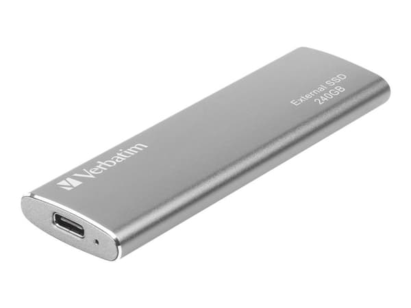 Verbatim Vx500 - SSD - 240 GB - extern (bärbar) - USB 3.1 Gen 2 (USB-C stikforbindelse) - rymdgrå