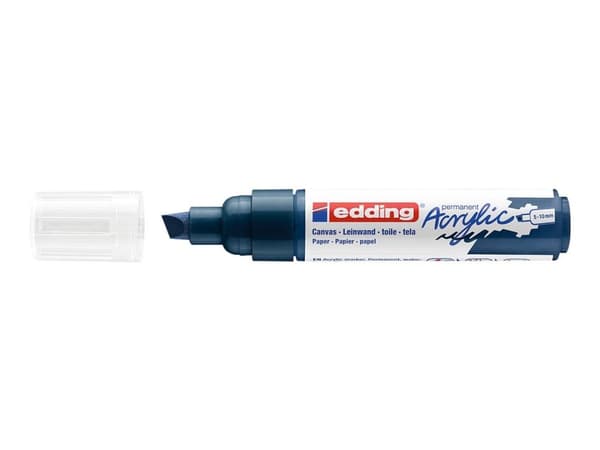 edding 5000 - Markør - permanent - svart - water-based acrylic ink - 5-10 mm - bred