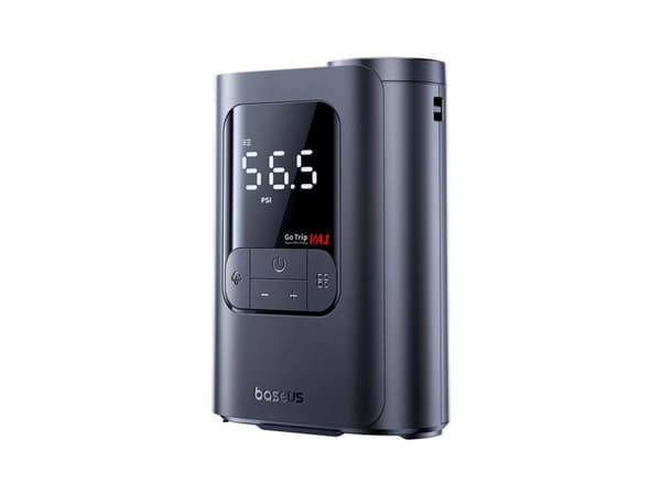 Baseus GoTrip VA1 bilkompressor 150 PSI 12 V - mörkgrå