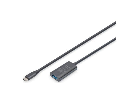 Active USB-C Extension Cable, 5m 5G, USB 3.0, USB-C - USB-A (M/F)