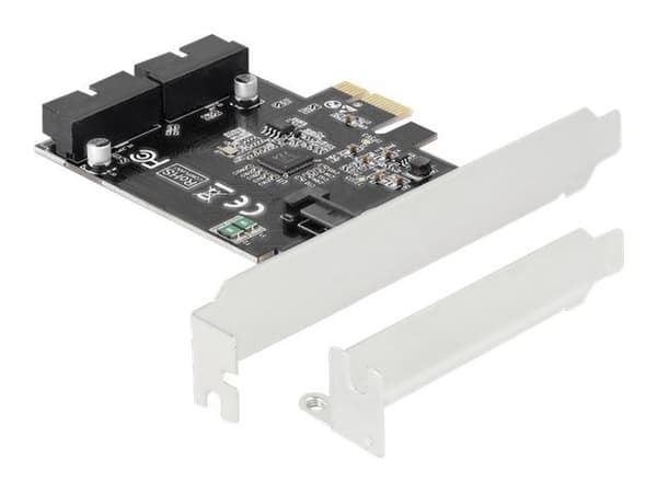 Delock PCI Express Card to 2 x internal USB 3.0 Pin Header - USB-adapter - PCIe 2.0 - USB 3.0 (internt) x 2