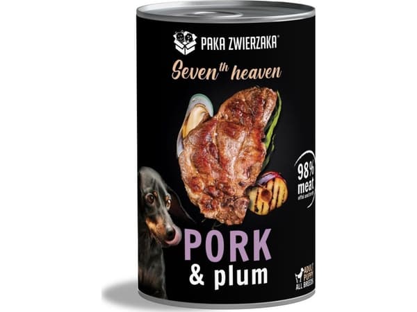 Paka Zwierzaka våtfoder Fläsk &amp; Plommon 400g