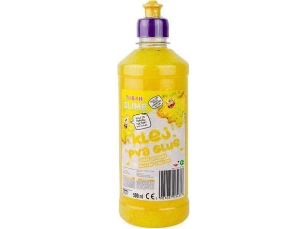 Symag lim med gullglitter gul 500 ml