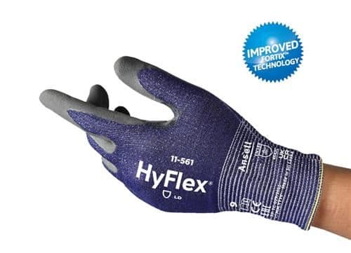 Skærehandske HyFlex 11-561 grå/blå 6