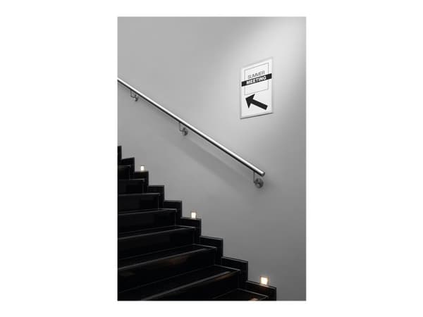 DURABLE WALLPAPER - Displayramme - veggmonterbar, overflatemontert - for A3 - magnetisk - sølv