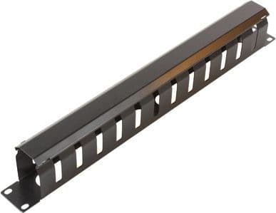 MicroConnect Cable Management - Kabelstyringspanel - svart - 1U - 19"