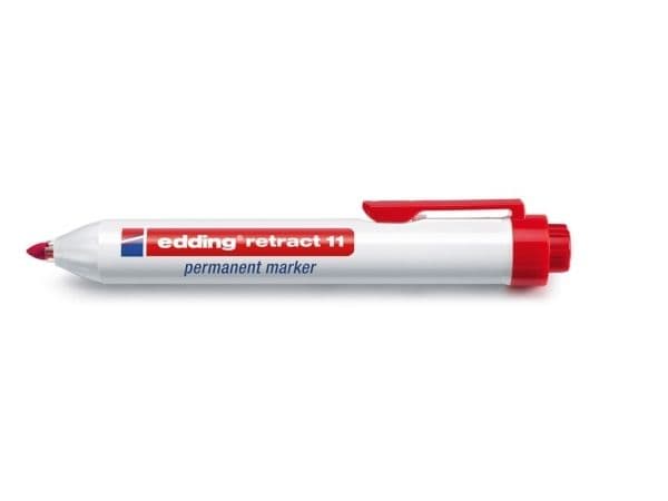 edding retract 11 - Markør - permanent - rød - 1.5-3 mm - retraktil