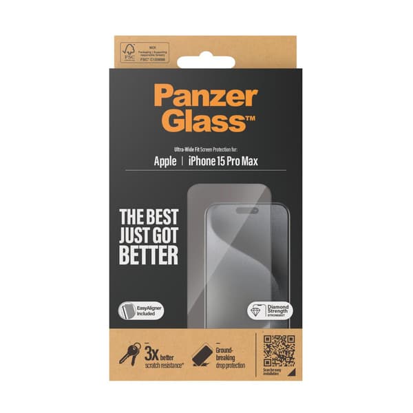 PanzerGlass™ | Näytönsuoja - Ultra-Wide Fit | Apple iPhone 15 Pro Max