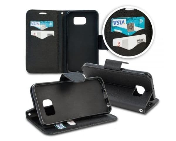 iPhone X / XS-deksel - flip med magnet - sort
