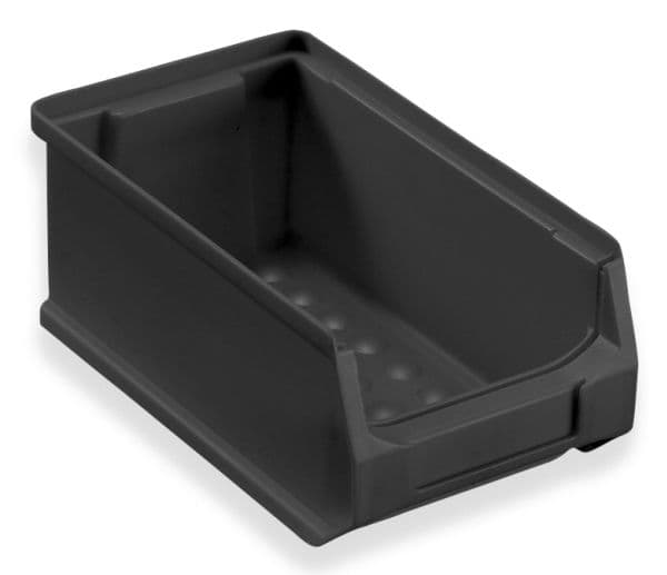 Allit ProfiPlus GripBox >E< 2, Lager kurv, Sort, Rektangulær, Polypropylen (PP), Monokromatisk, Innendørs