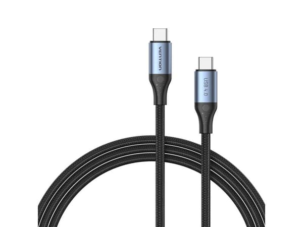 USB-C to USB-C 240W Vention TAVHF USB 4.0 5A 1m 40Gbps cable (gray)