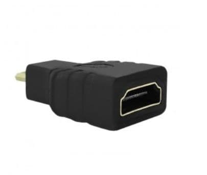 Qoltec - HDMI-adapter - 19 pin micro HDMI Type D hann til HDMI hunn