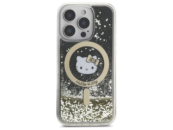 Hello Kitty Liquid Glitter Fever MagSafe-deksel til iPhone 16 Pro Max - Gull
