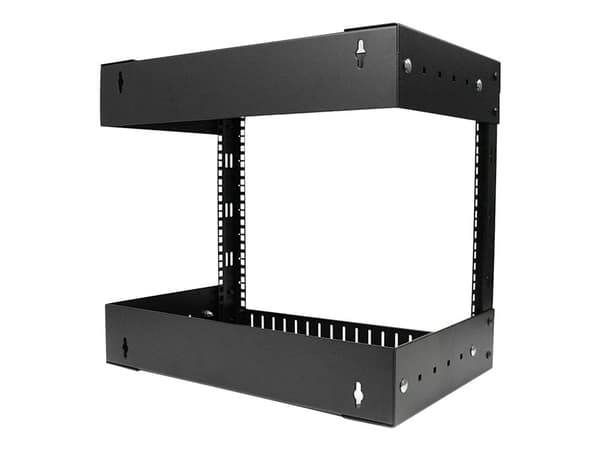 Startech 8U 19" Wall Mount Network Rack, Adjustable Depth 12-20" 2 Post Open Frame Server Room Rack for AV/Data/ IT Communication/Computer Equipmen...