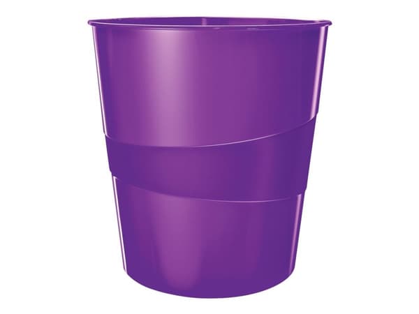 Papperskorg Leitz Plus 15L WOW lila - (6 st.)