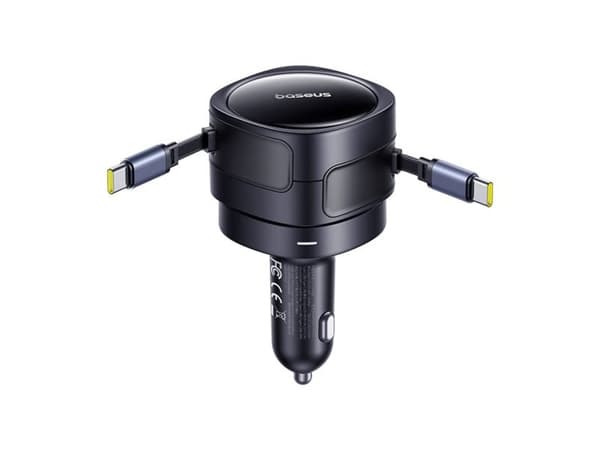 Baseus Enjoyment Max billaddare USB-C+USB-C 60W svart