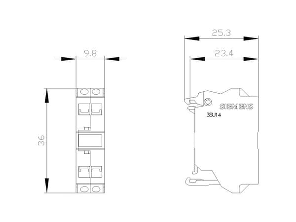 Siemens 3SU1400-1DA50-3AA0 Terminaali 1 kpl
