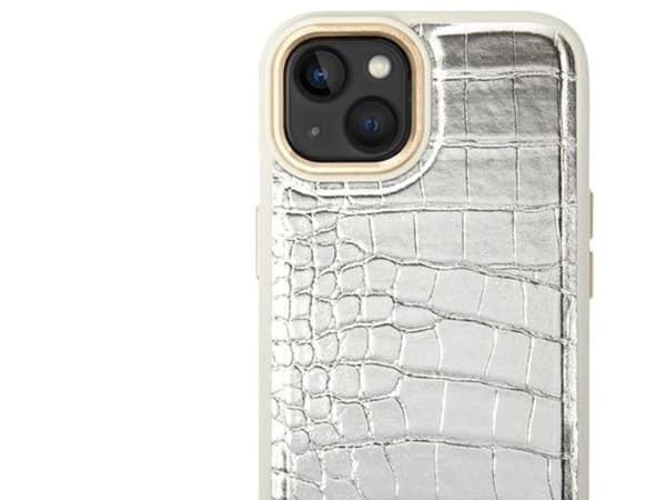 Guess GUHCP14MHGCRHS iPhone 14 Plus 6.7" silver/silver hardcase Croco Collection
