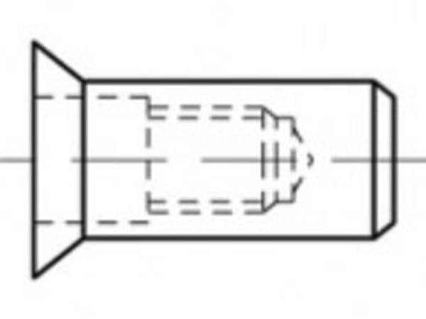 TOOLCRAFT TO-5455287 blindnittemutter M6 500 st