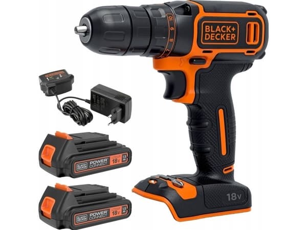 BLACK+DECKER WIERTARKO-WKRĘTARKA 18V 2x1.5Ah BDCDC18B