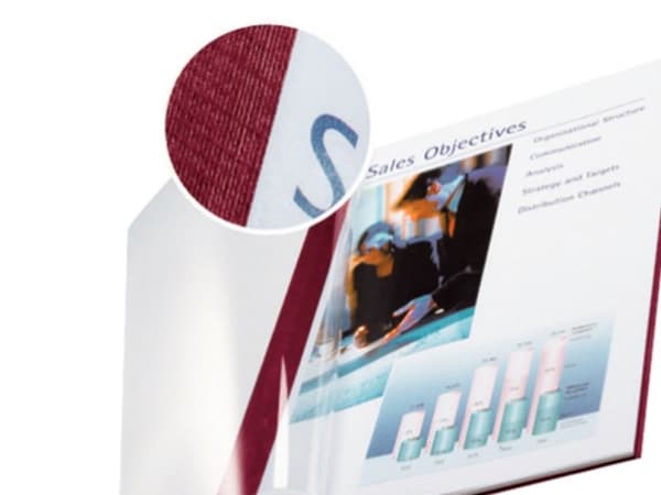 LEITZ bokbindermapper bordeaux for 15-35 ark DIN A4