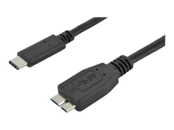 ASSMANN - USB-kabel - Micro-USB Type B (hann) til USB-C (hann) - 1 m - formstøpt - svart