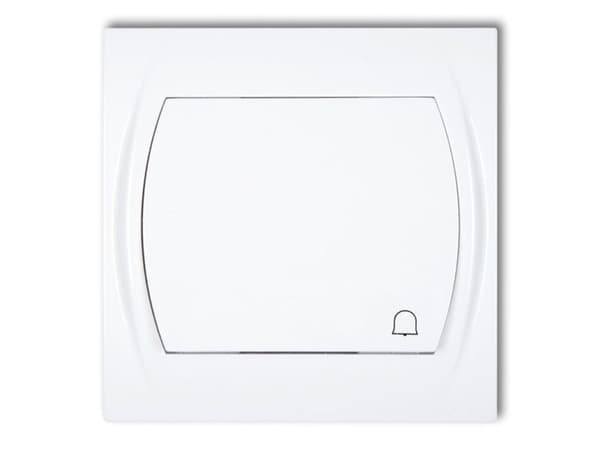 Karlik logo ringklockknapp vit (LWP-4)