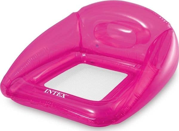 Intex bad-/simdyna med stol, Intex, rosa