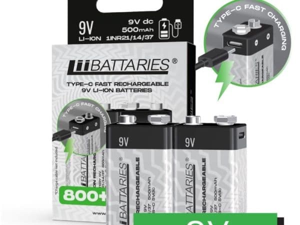 LIIBATTARIES 9V LI-ON BATTERIER 2st