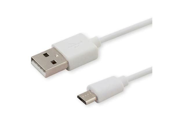Savio CL-123, 1 m, USB A, Micro-USB B, USB 2.0, Valkoinen