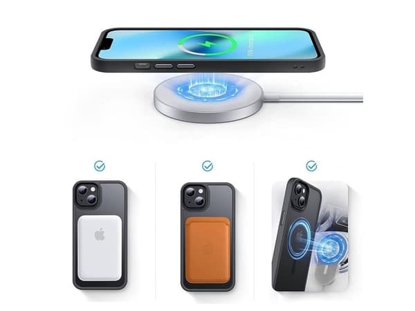 Tech-Protect Magmat Magsafe iPhone 14 Pro Max Clear czarny