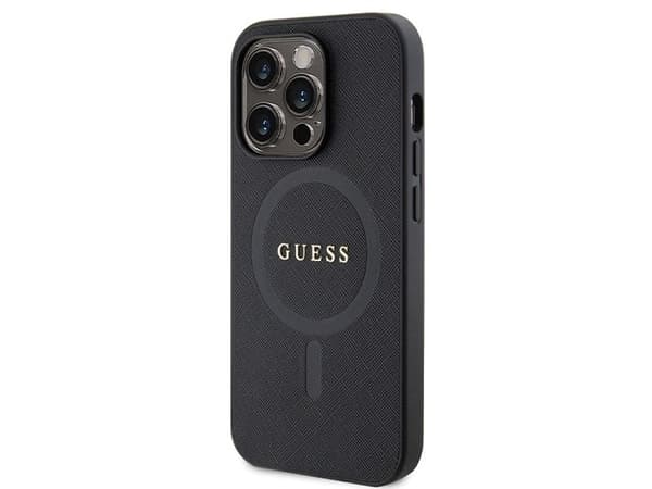 Guess GUHMP14LPSAHMCK etui til iPhone 14 Pro - sort Saffiano MagSafe