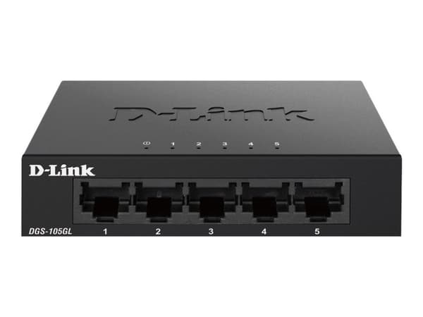 D-Link DGS 105GL - Switch - ohanterad - 5 x 10/100/1000 - skrivbordsmodell