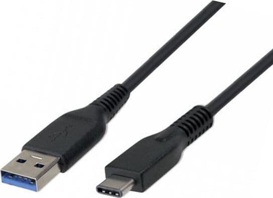 USB-kabel USB-A till USB-C 1 m svart