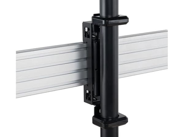 B-TECH System X BT8390-WFK6 - Monteringskomponent (rail mounting bracket) - för platt panel/AV-utrustning - svart - montering på skena